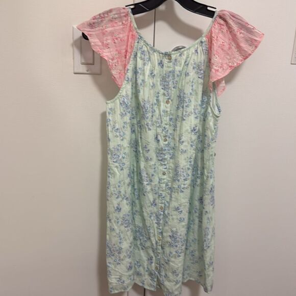LoveShackFancy NWT Girls Lou Dress in Blue & Pink Floral Print. Size 12. - Picture 3 of 13
